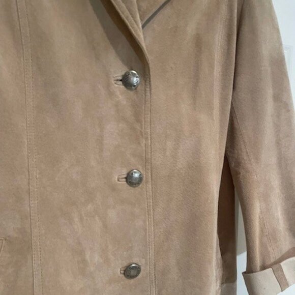 Chico's Suede Light Tan Jacket – MEDIUM - Picture 3 of 13